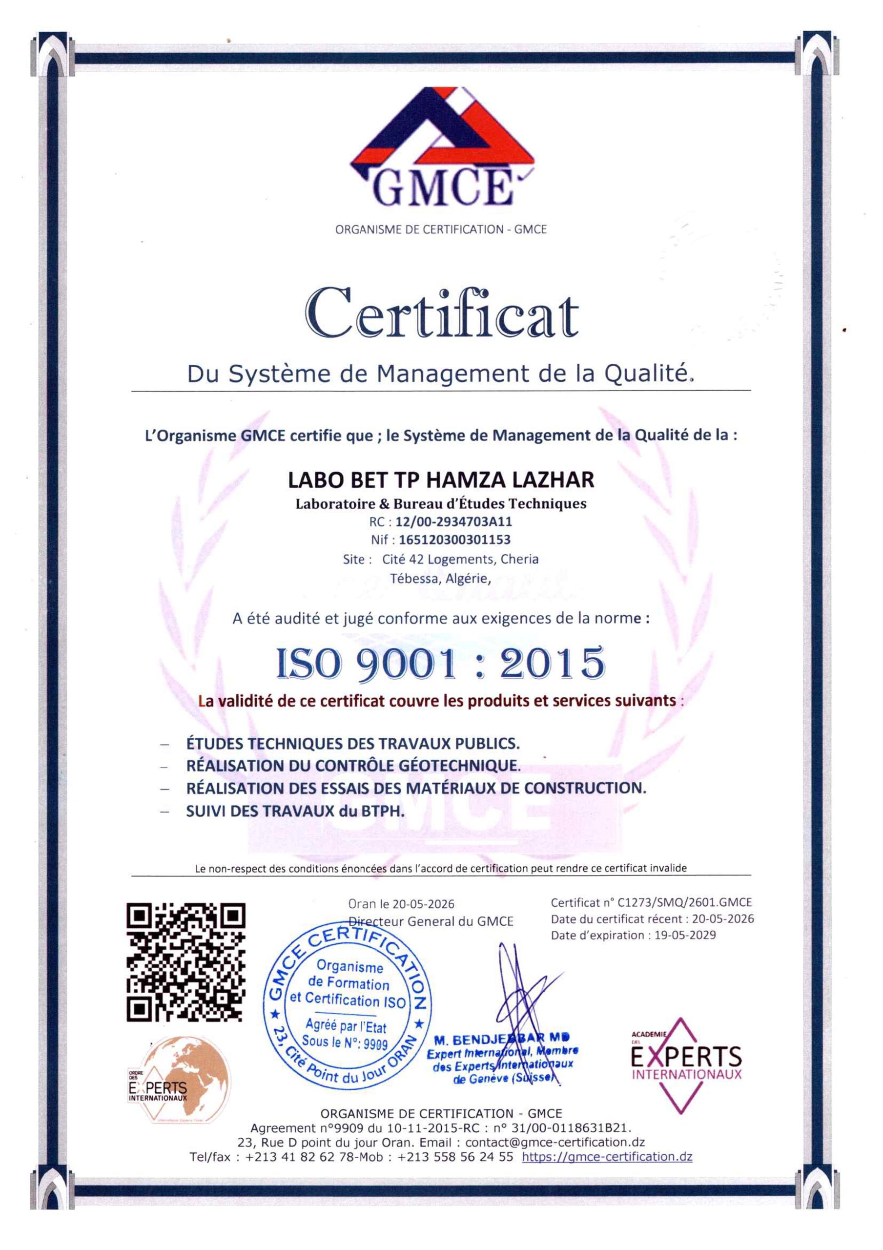 LABO BET TP HAMZA LAZHAR