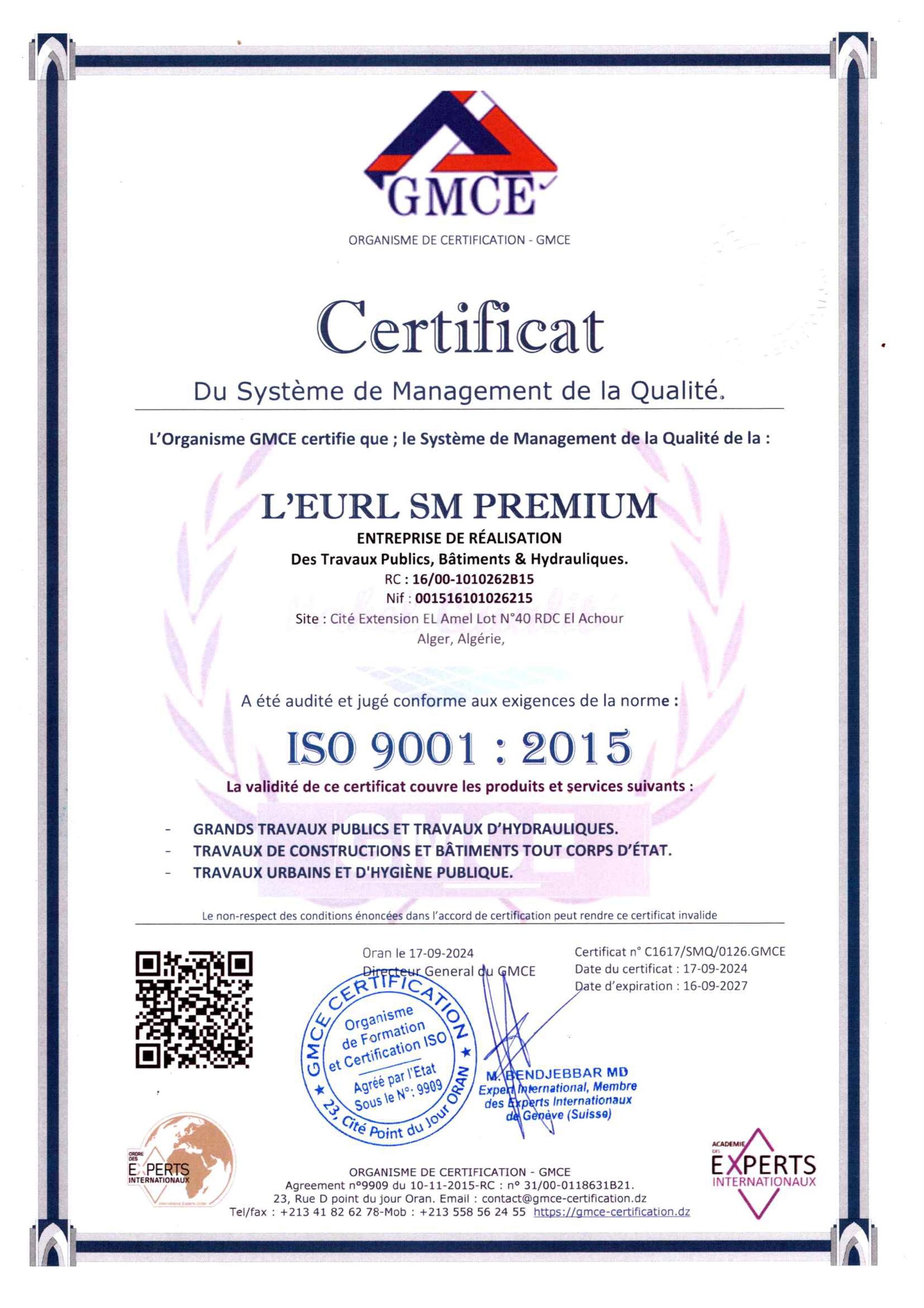 EURL SM PREMIUM