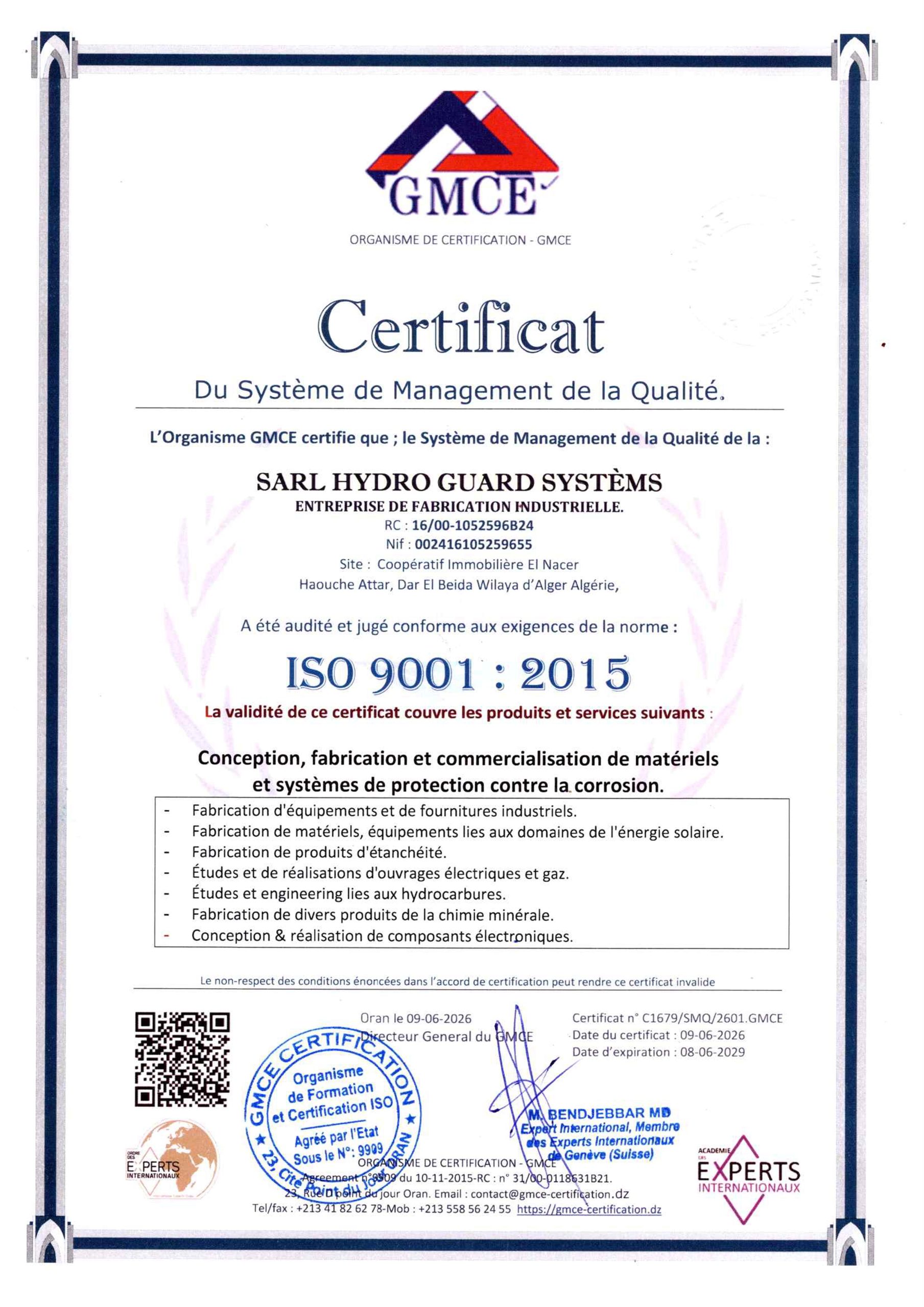 SARL HYDRO GUARD SYSTÈMS 