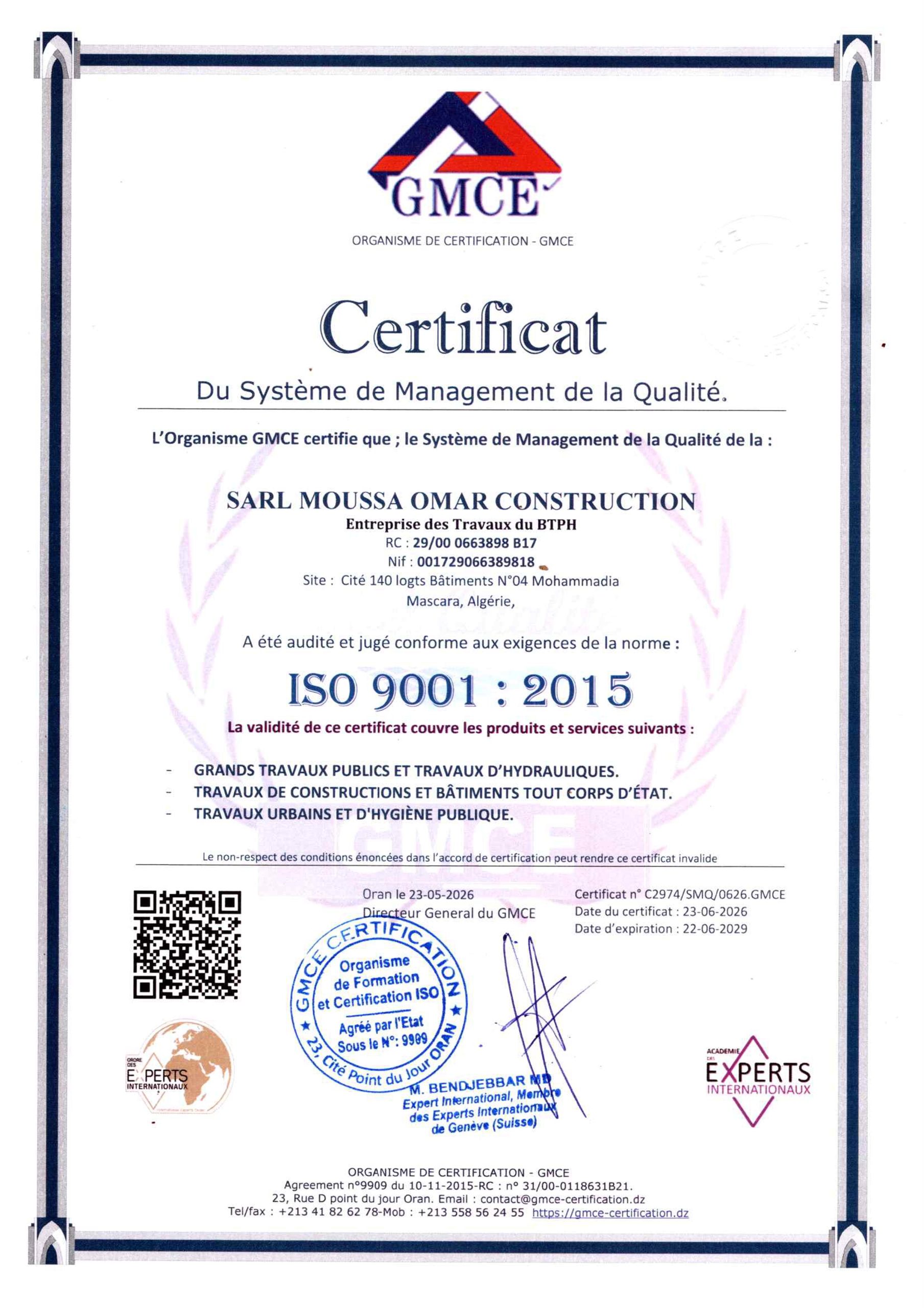 SARL MOUSSA OMAR CONSTRUCTION